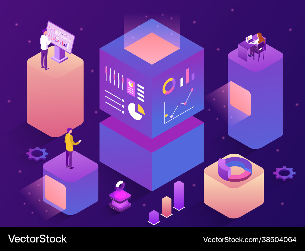 Concept data visualization Vector Image