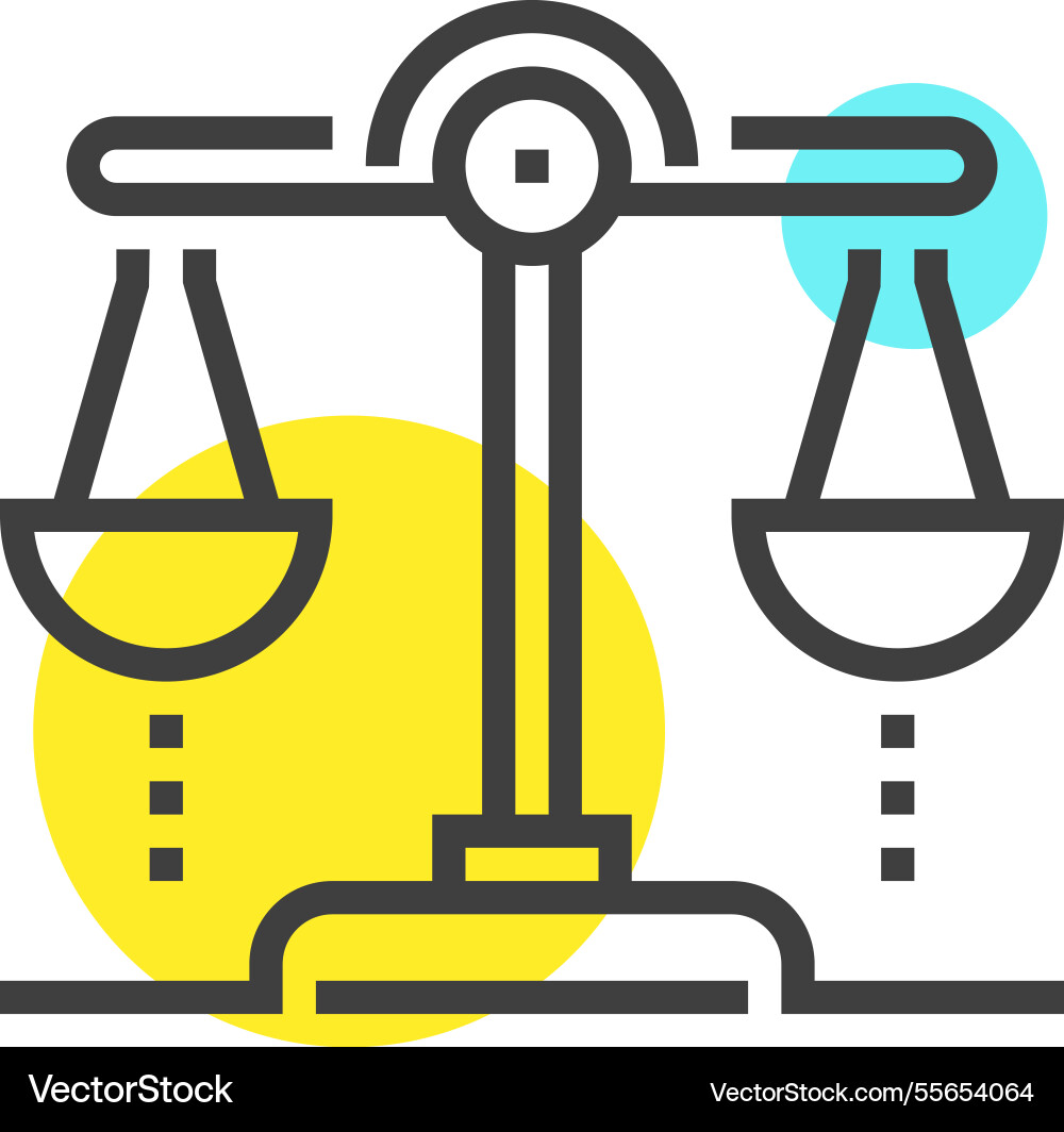 Decision flat line web icon concept Decision flat line web icon concept vector image