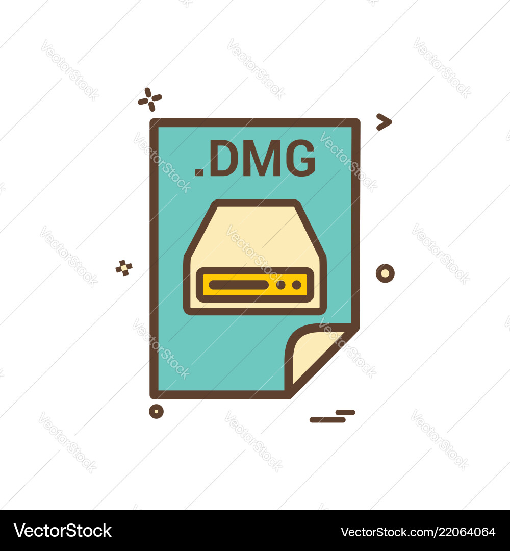 Dmg application download file files format icon Dmg application download file files format icon vector image