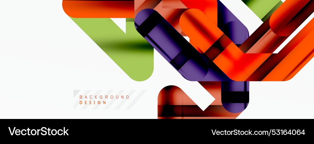 Dynamic colorful lines minimal abstract background Vector Image