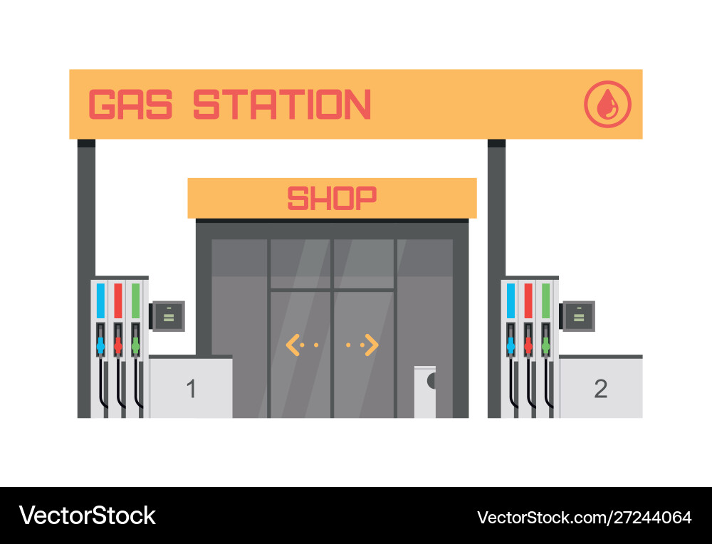 Gas station Royalty Free Vector Image - VectorStock