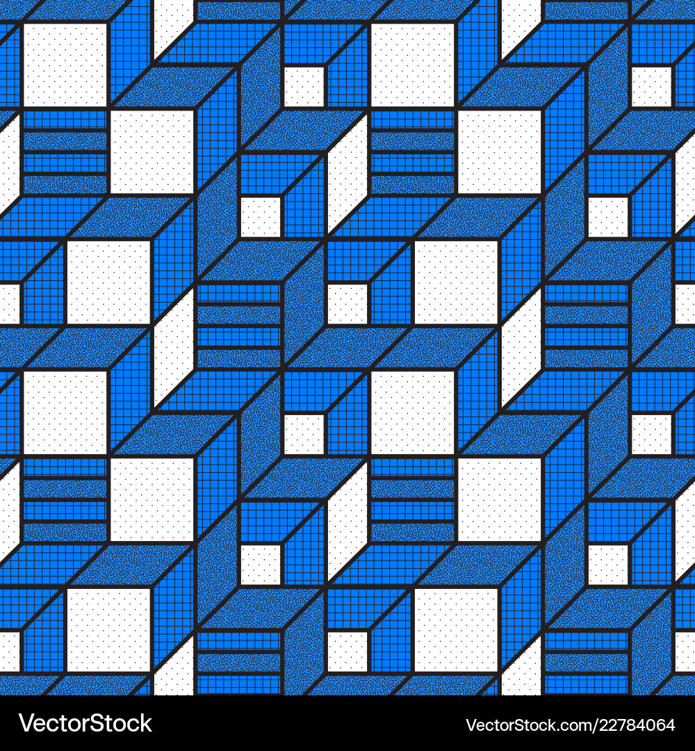 Geometric seamless patterns with textured Geometric seamless patterns with textured vector image