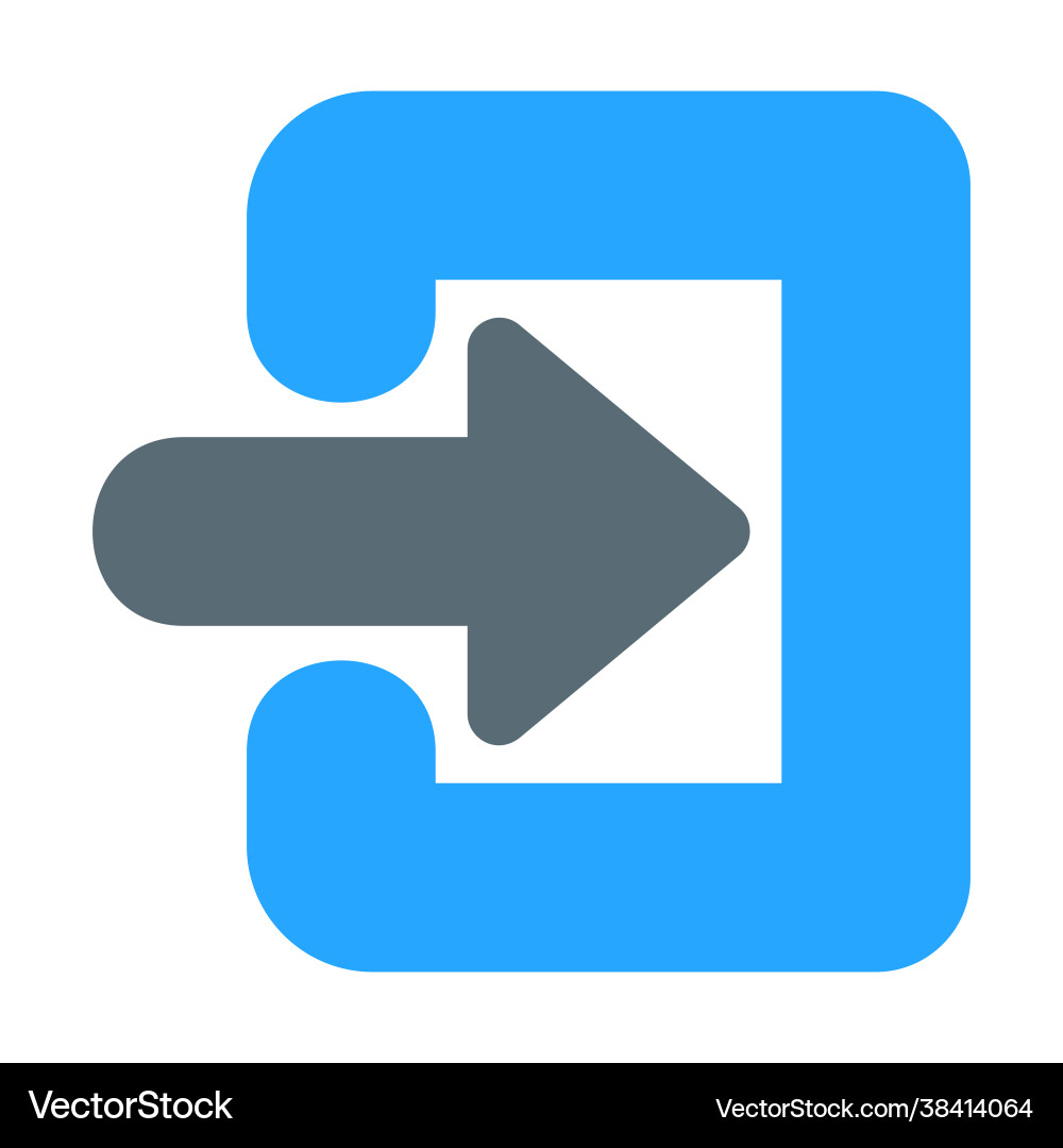 Log in icon flat style for any projects vector image