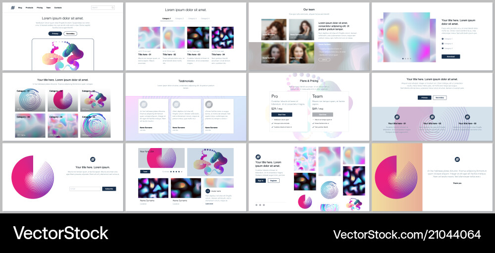 Minimal Website & App Templates vector image