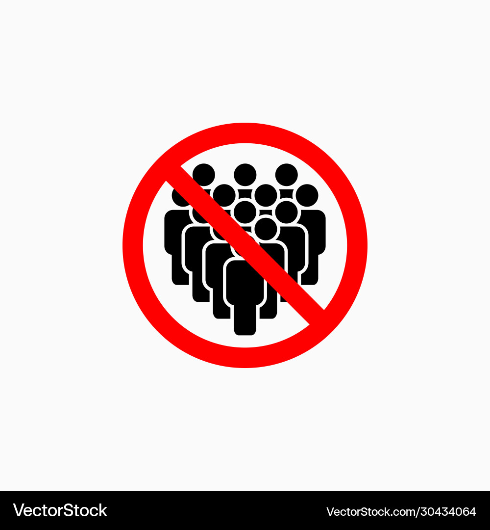 No crowd people icon do No crowd people icon do vector image