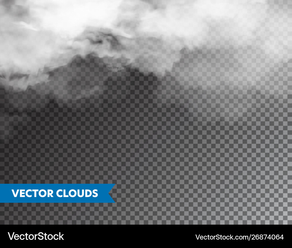 Realistic clouds isolated cloud on transparent vector image