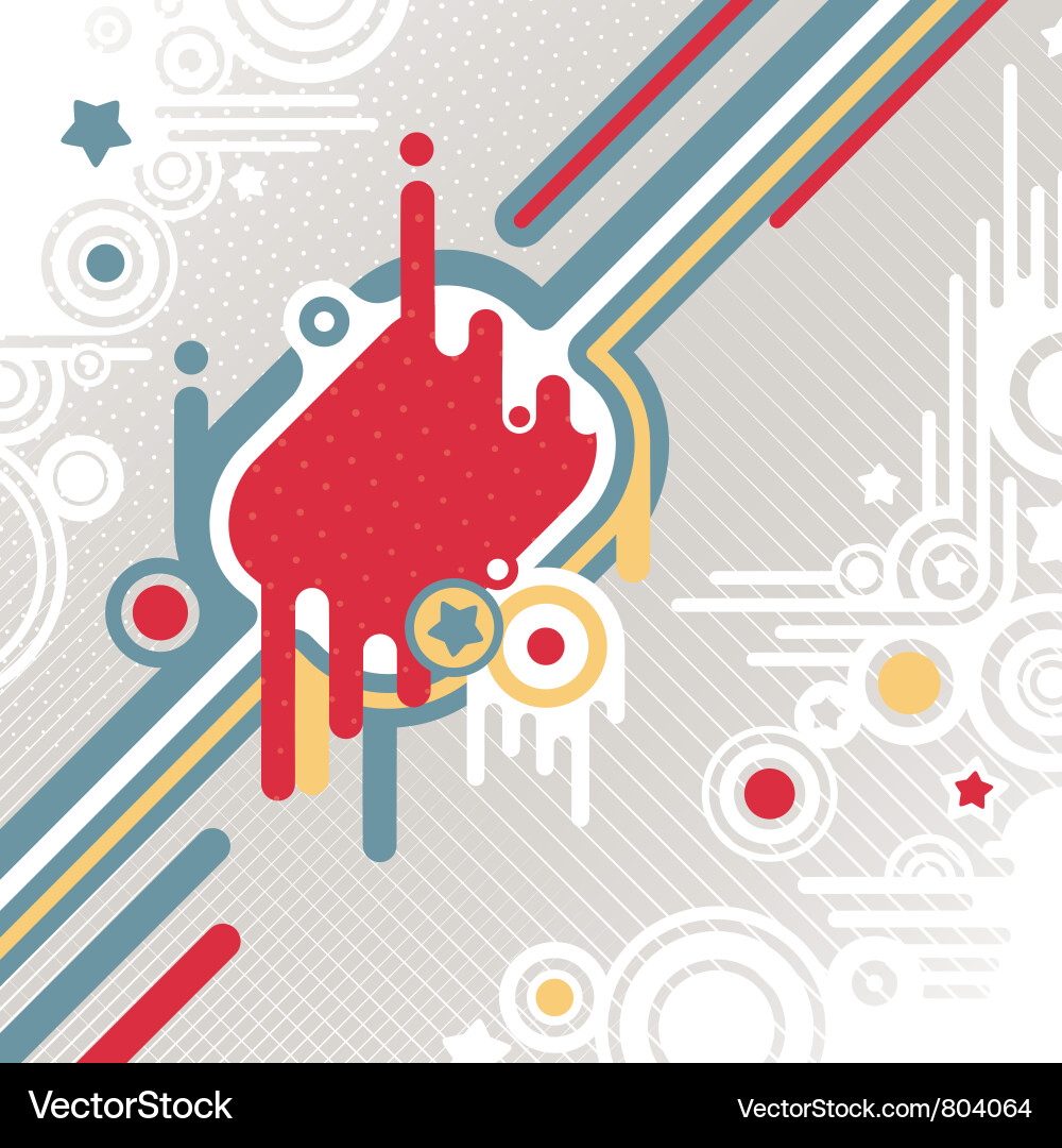 Retro Geometric Pattern Vector Image