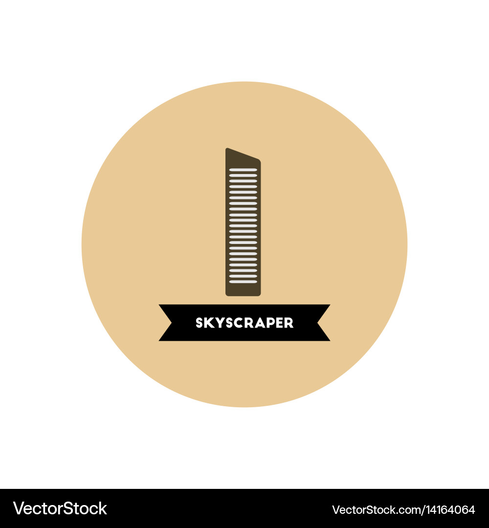 Stylish icon in color circle building skyscraper Vector Image