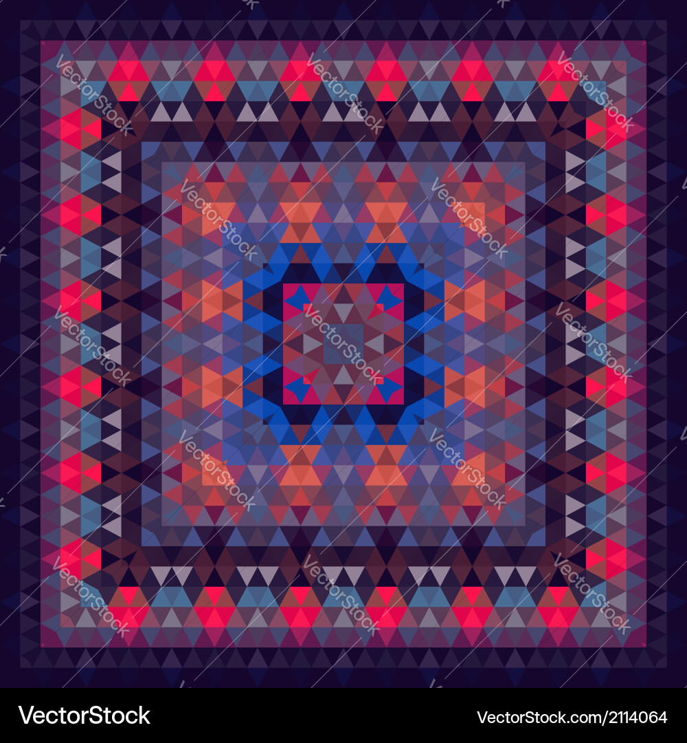 Triangle geometric abstract square pattern Vector Image