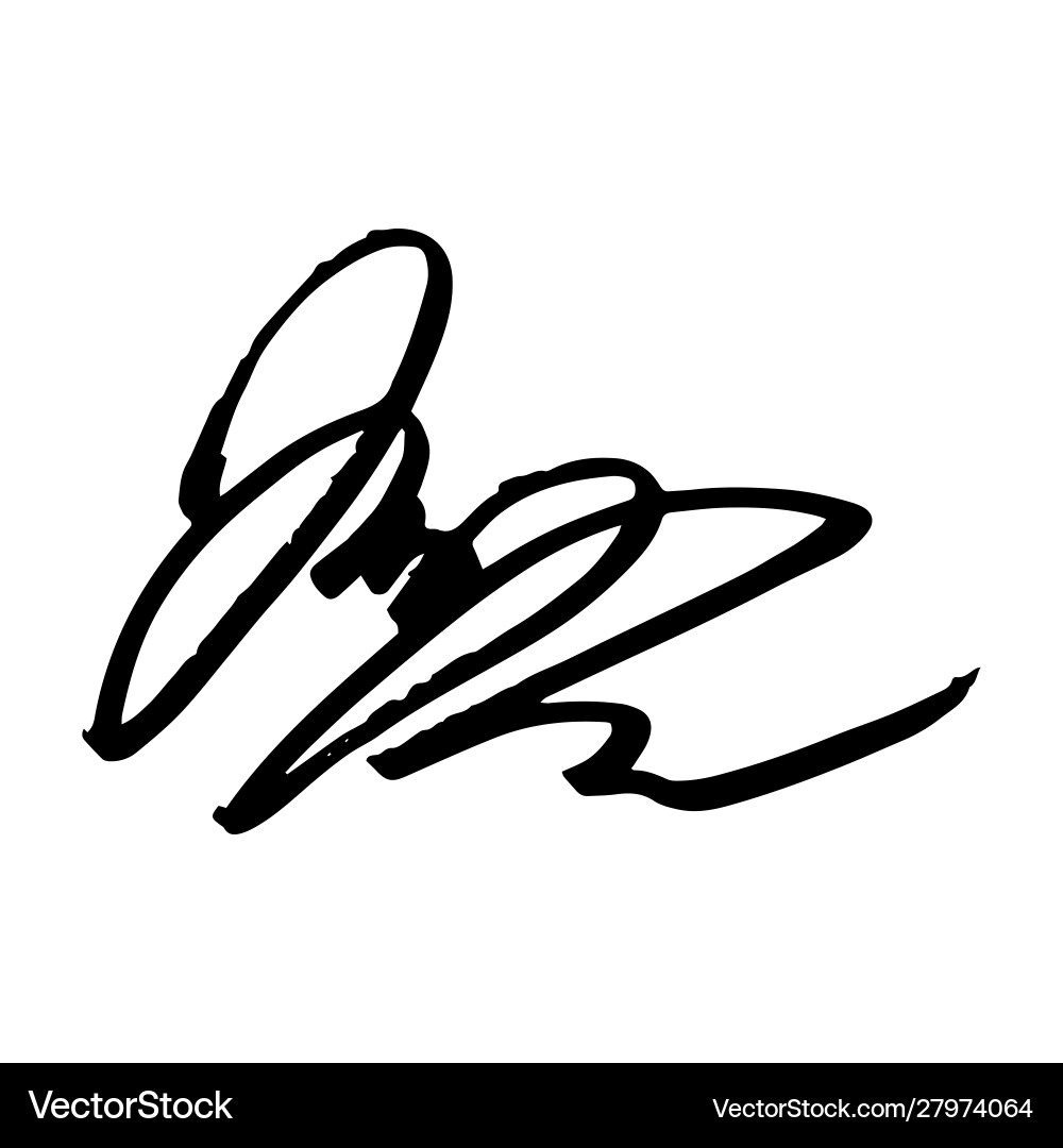 Unreadable handwriting font signature text Unreadable handwriting font signature text Vector Image