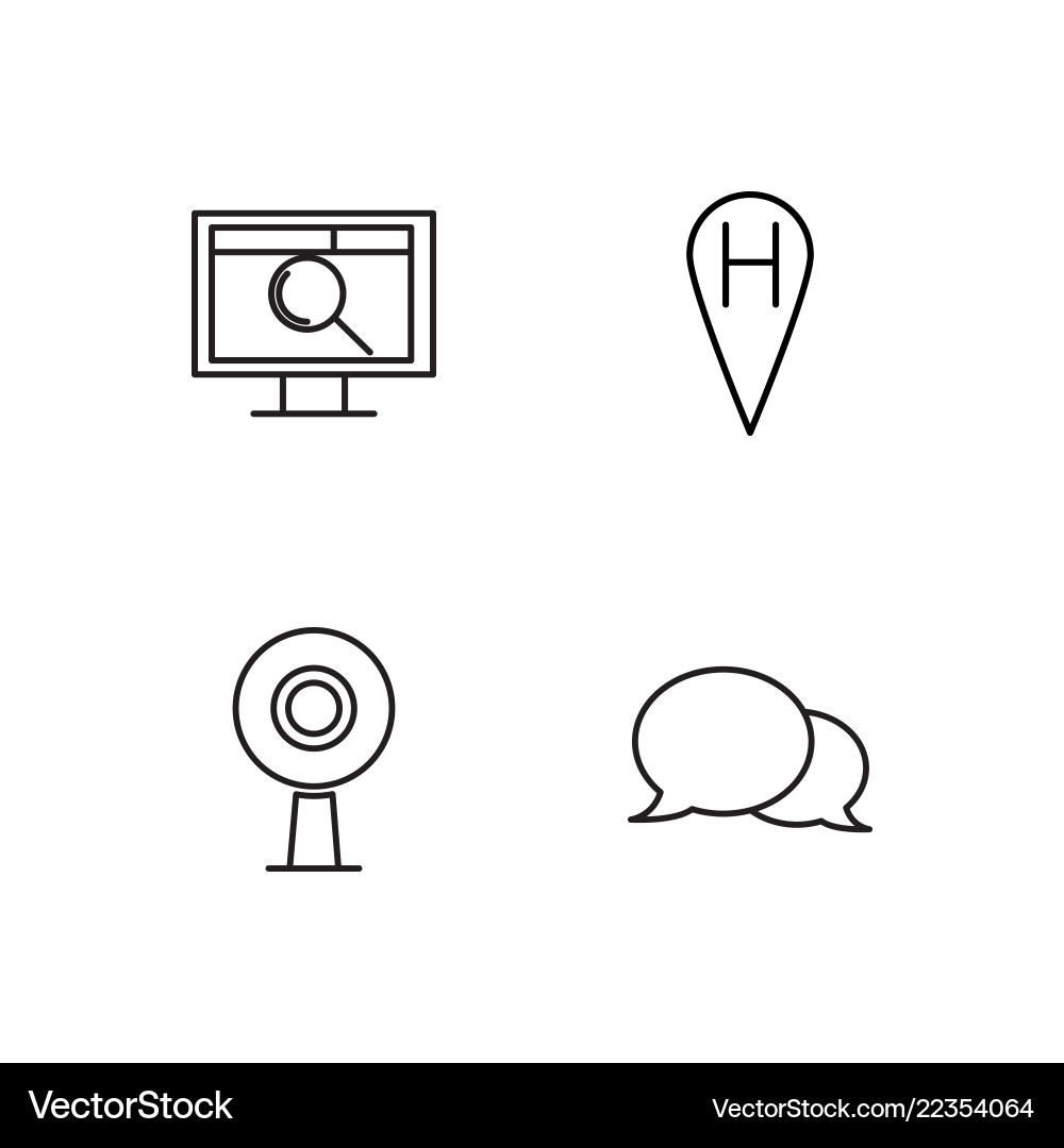 Web simple outlined icons set Web simple outlined icons set vector image