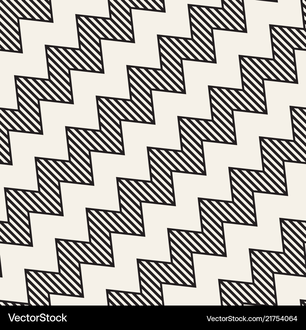 Zigzag Line Pattern - Abstract Monochrome vector image