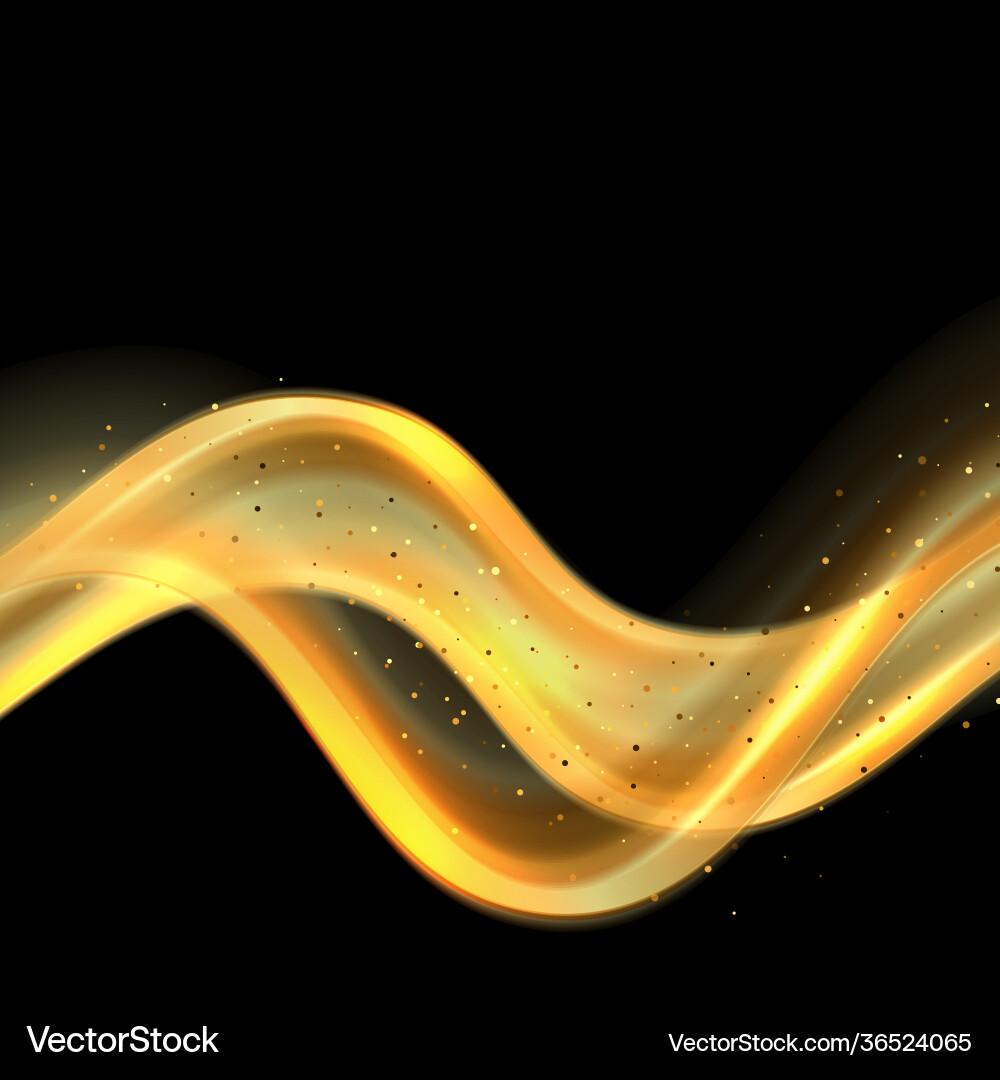 Abstract golden wave design element with gold Abstract golden wave design element with gold Vector Image