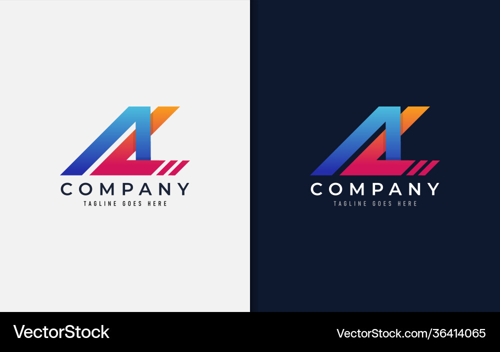 Abstract initial a and c logo design usable vector image