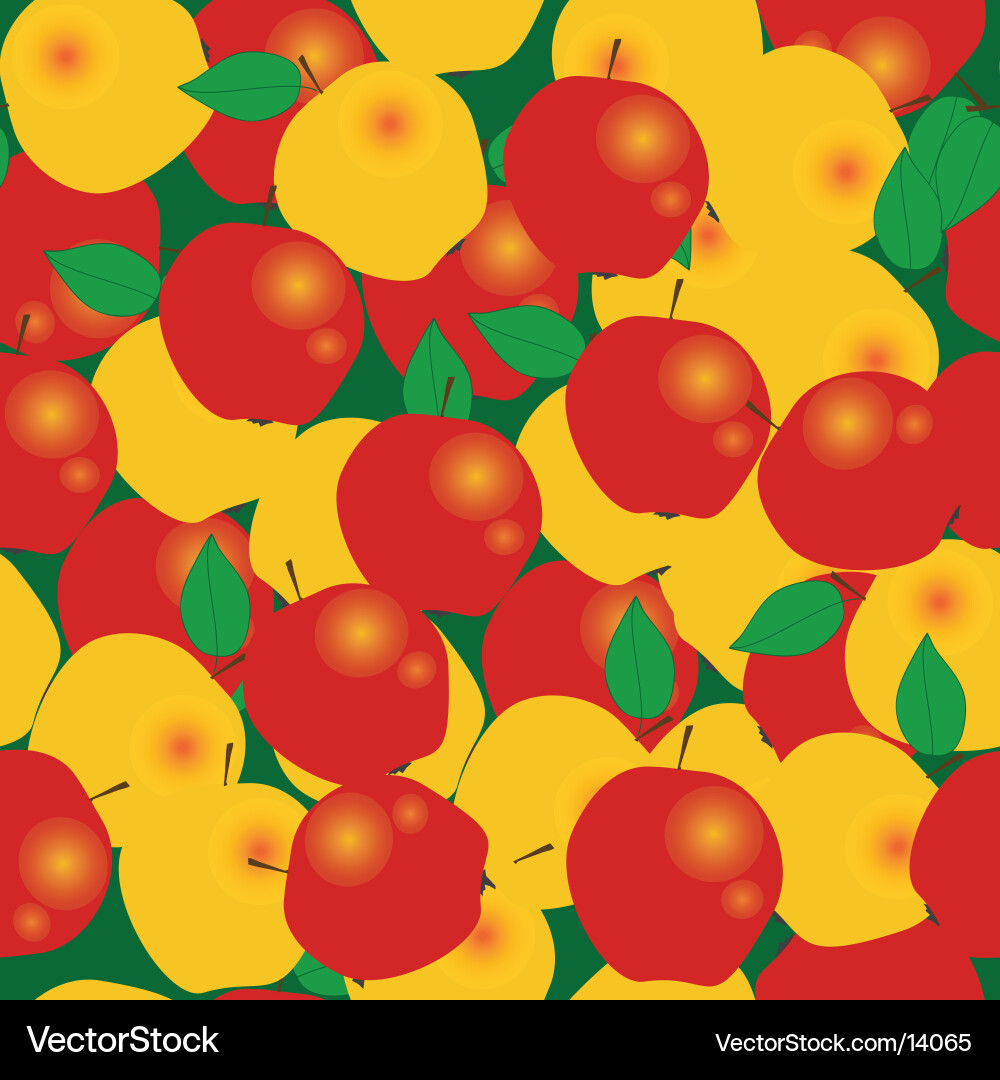 Apples Seamless Pattern vector image