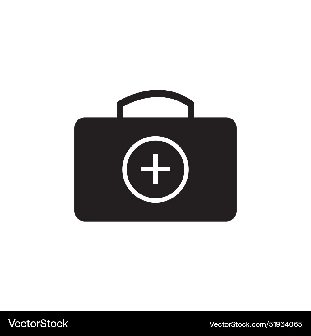 Briefcase icon in flat style with background Vector Image