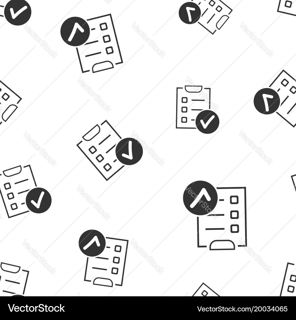 Checklist notepad document seamless pattern vector image