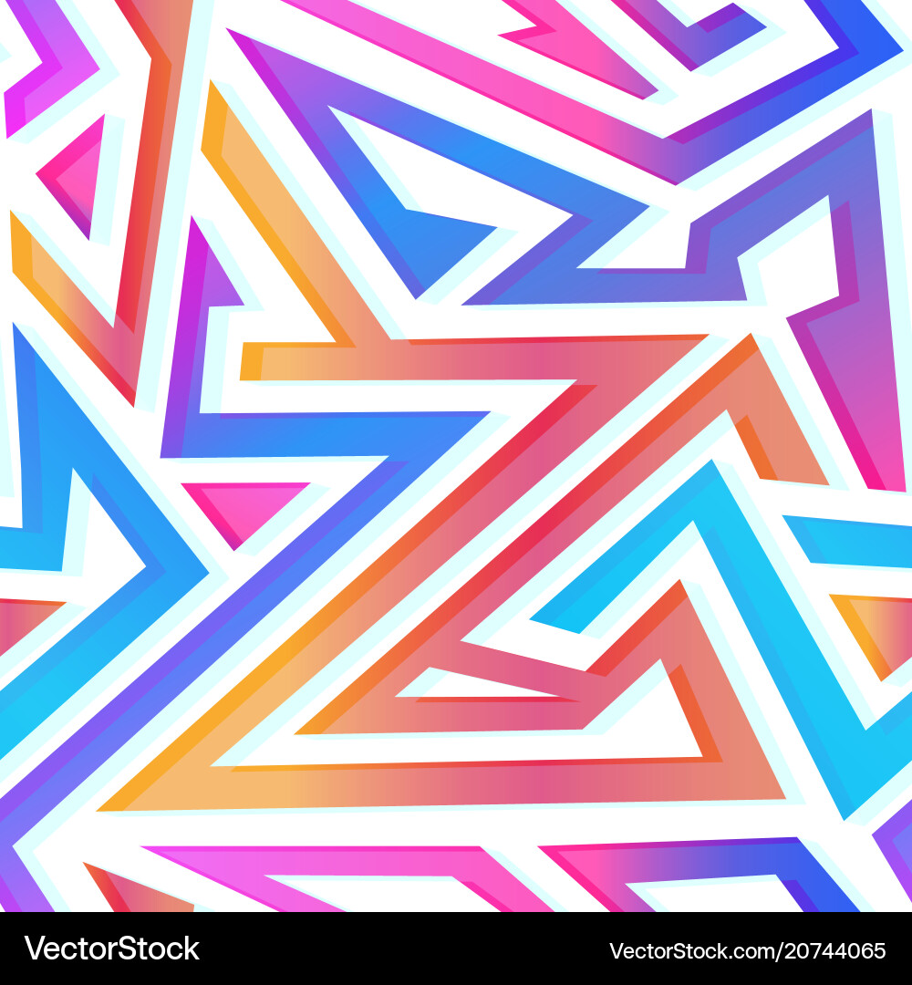 Colorful Geometric Triangle Pattern vector image