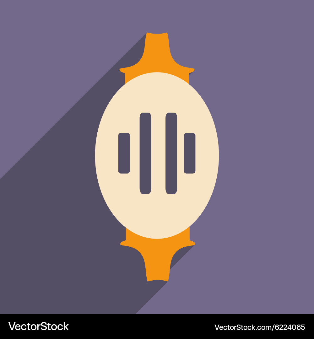 Flat with shadow icon and mobile application vector image