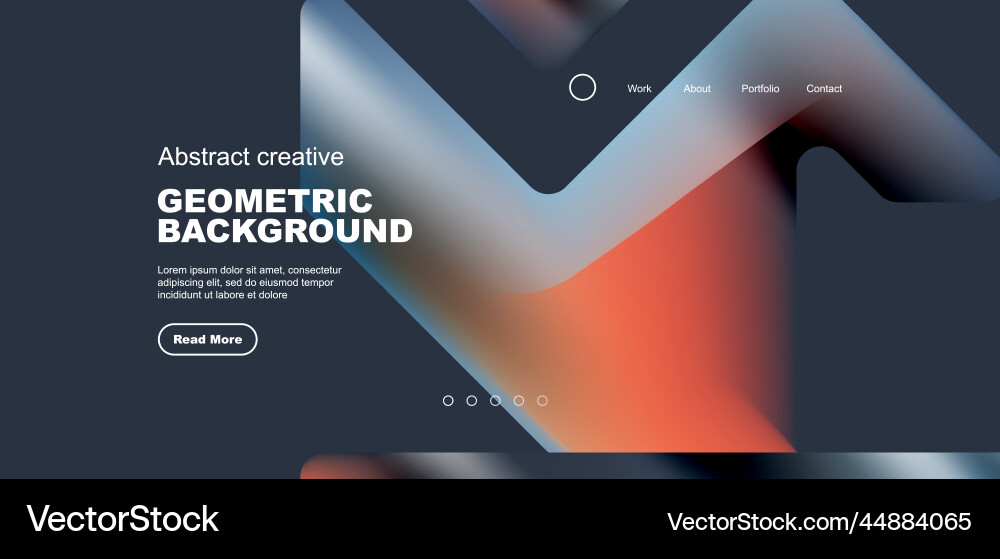 Fluid gradient triangles landing page background Fluid gradient triangles landing page background vector image