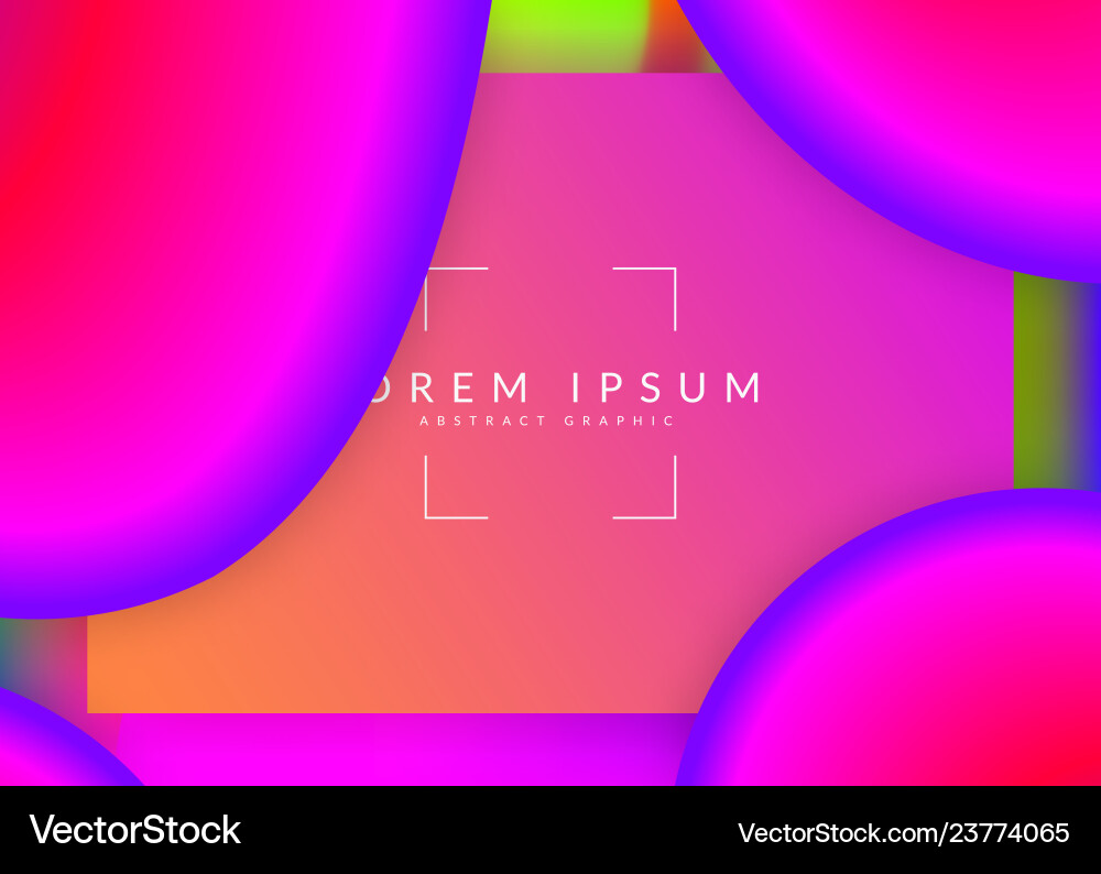Landing page with liquid dynamic elements Landing page with liquid dynamic elements vector image