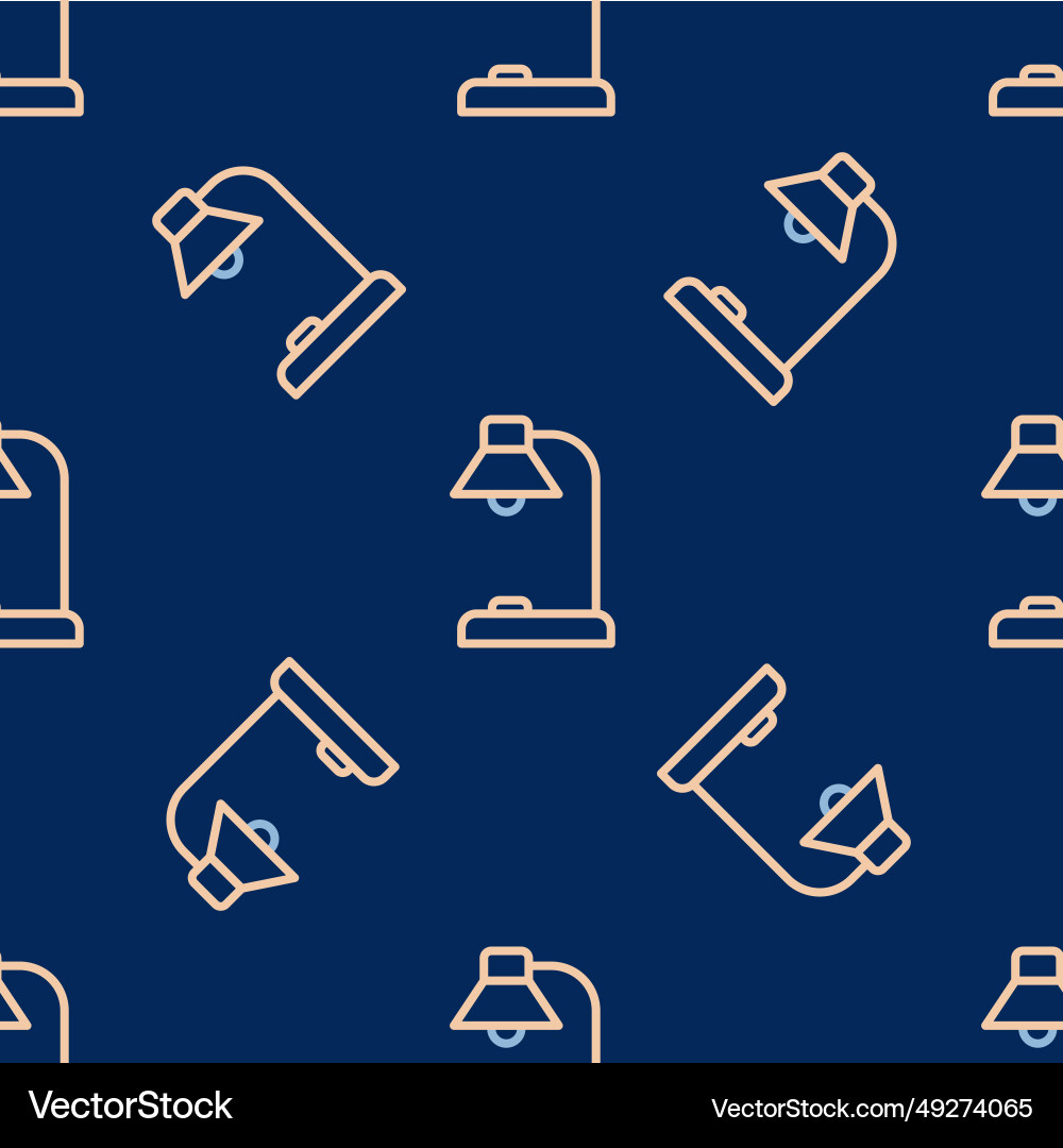 Line table lamp icon isolated seamless pattern Vector Image
