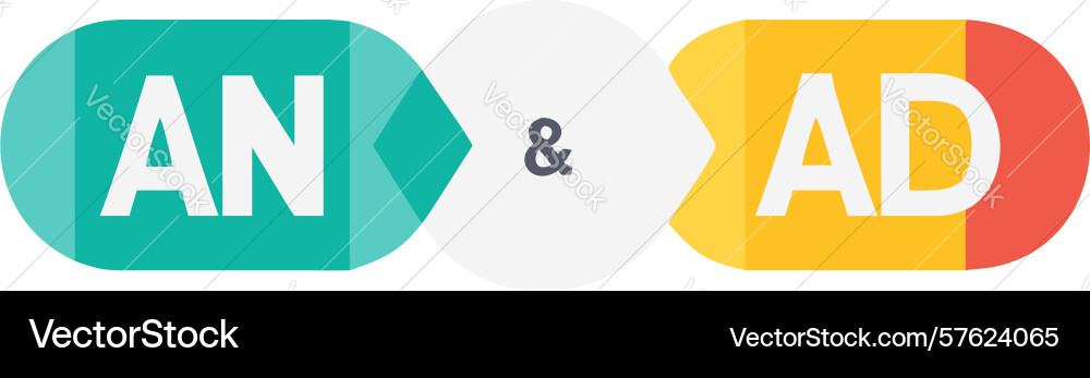 Logical operators an ad with connecting symbol Vector Image