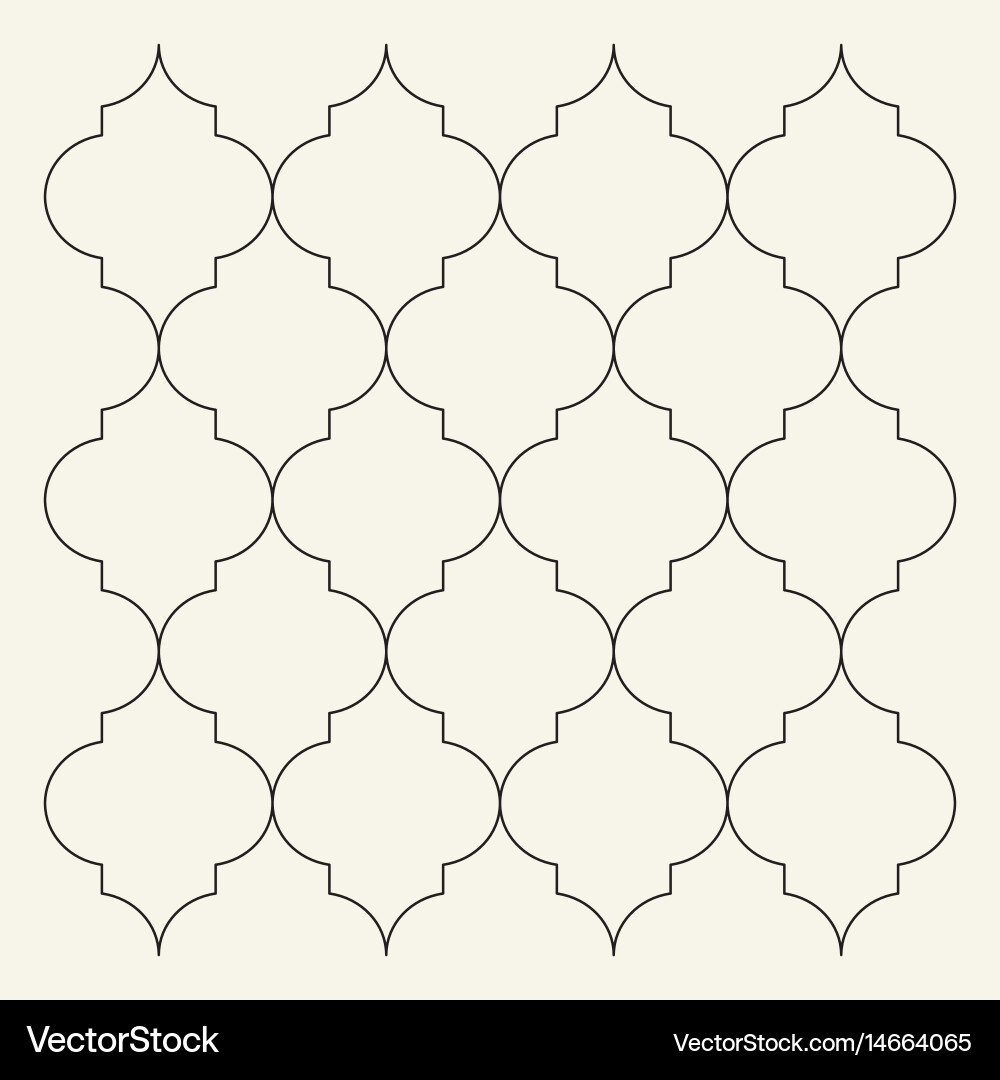 Moroccan Tile Pattern - Flat Outline Royalty Free Vector moroccan-tile-pattern-flat-outline-royalty-free-vector