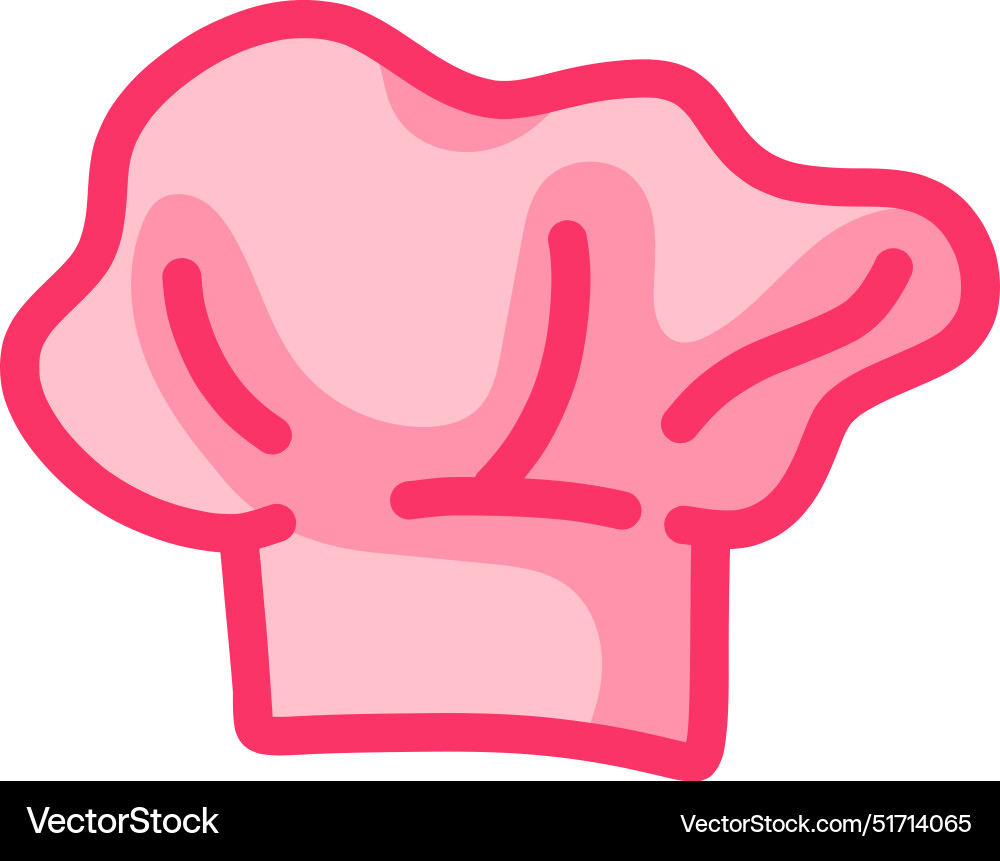 Rosa Koch Hut Cartoon Zeichnung Symbol Rosa Koch Hut Cartoon Zeichnung Symbol vektorbild