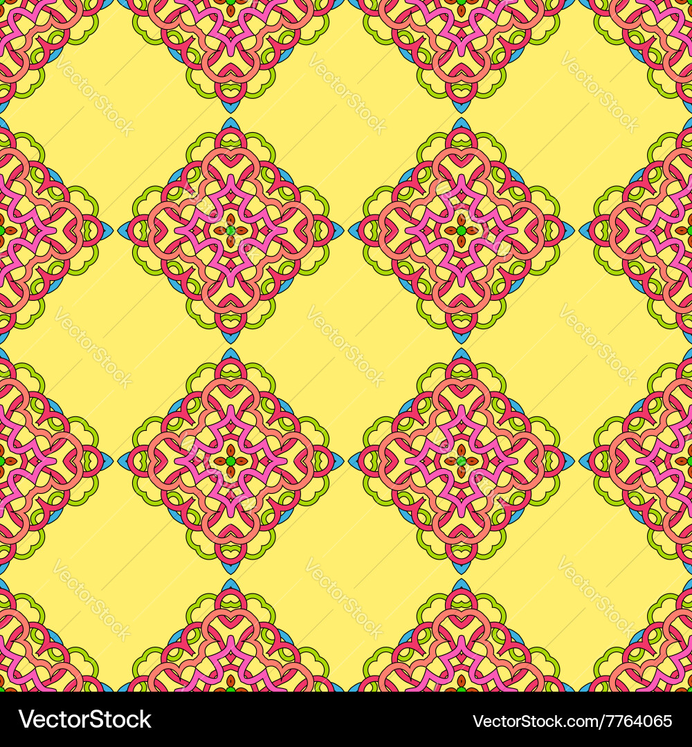 Seamless pattern from abstract elements vector image