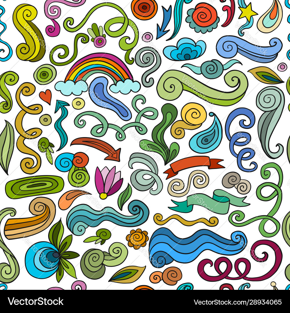 Swirl background seamless pattern for your design Swirl background seamless pattern for your design vector image