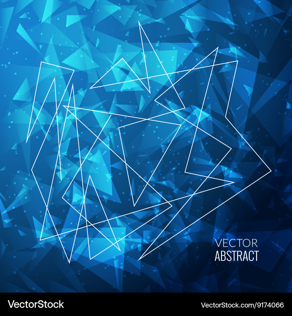 3d abstract business background with triangles vector image