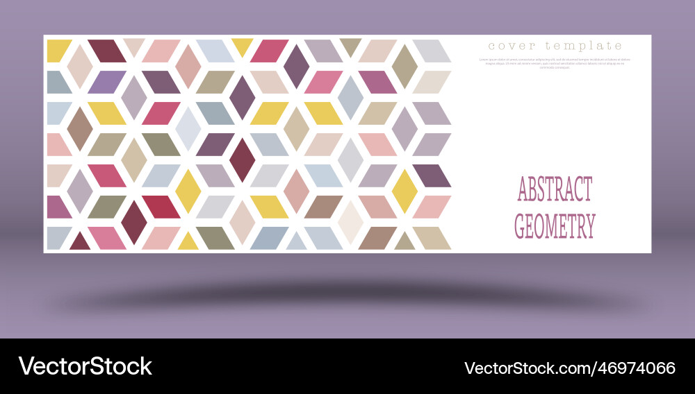 Abstract color geometric design layout Vector Image