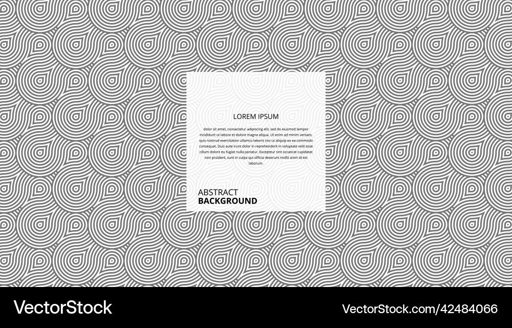 Abstract geometric circular lines tile pattern Vector Image