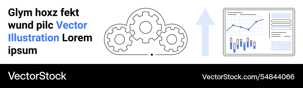 Business process optimization and data Business process optimization and data vector image