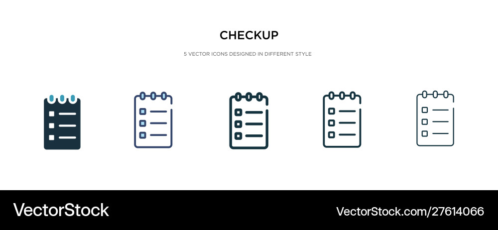 Checkup icon in different style two colored Checkup icon in different style two colored vector image