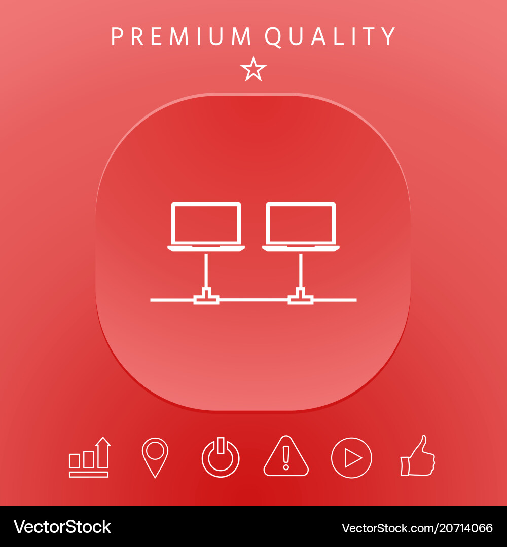 Computer network icon vector image