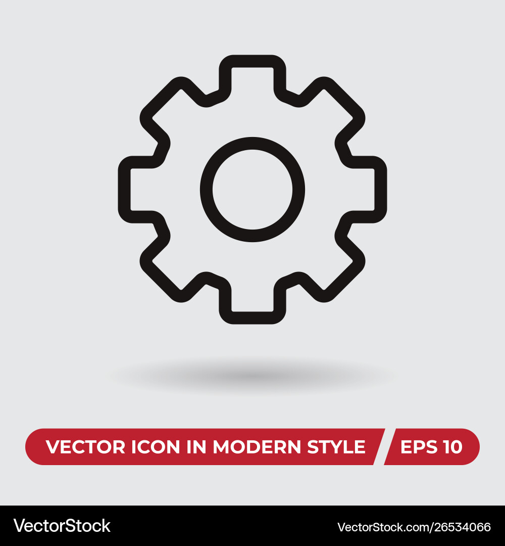 Configuration icon in modern style for web site Configuration icon in modern style for web site Vector Image