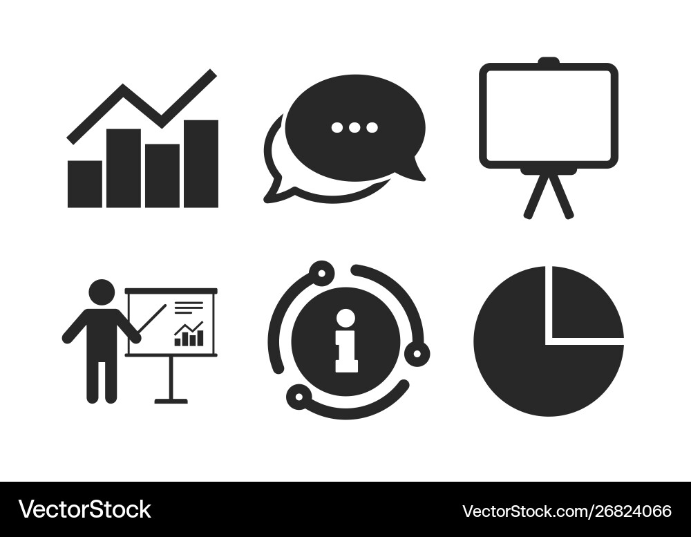 Diagram graph pie chart presentation billboard Diagram graph pie chart presentation billboard vector image