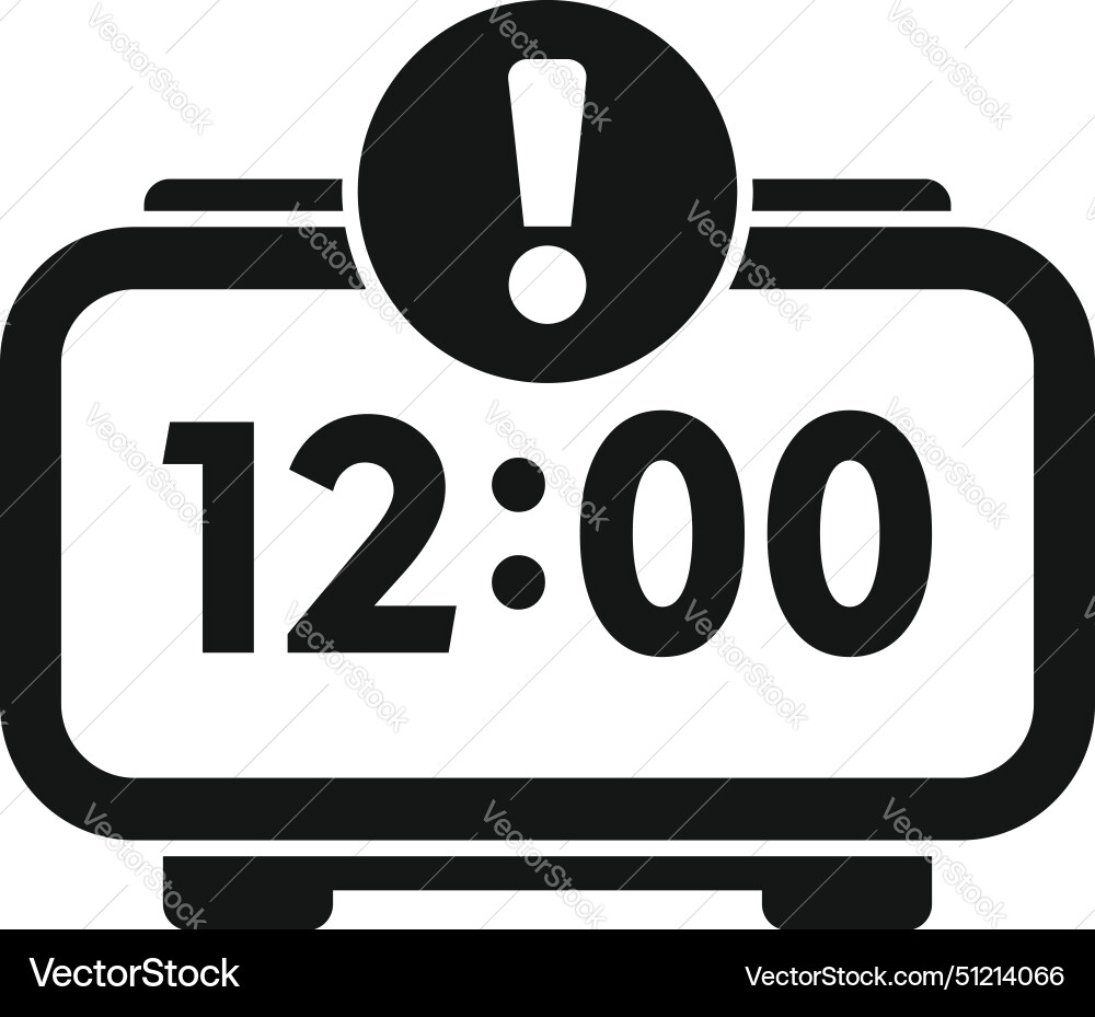Digital clock icon simple period event Digital clock icon simple period event vector image
