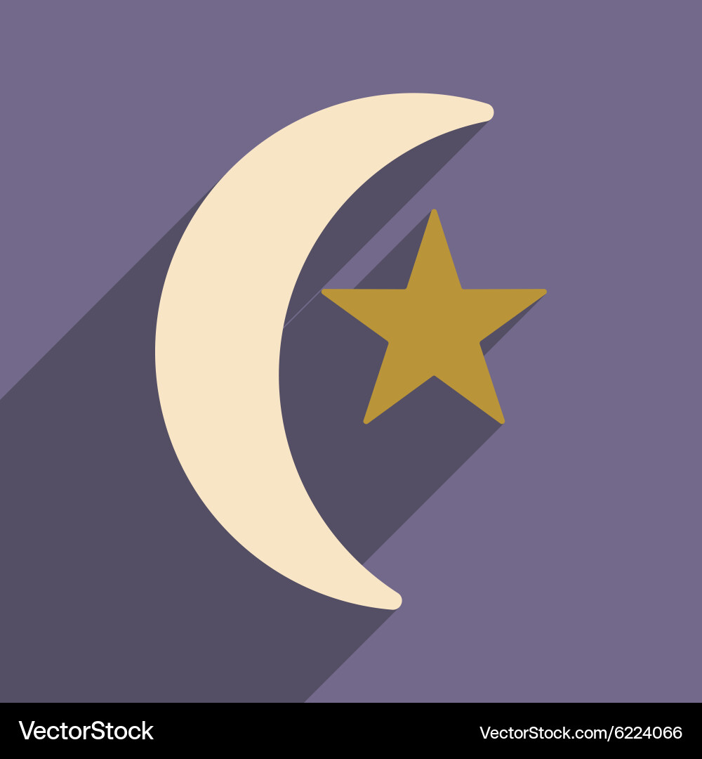 Flat with shadow icon and mobile application vector image