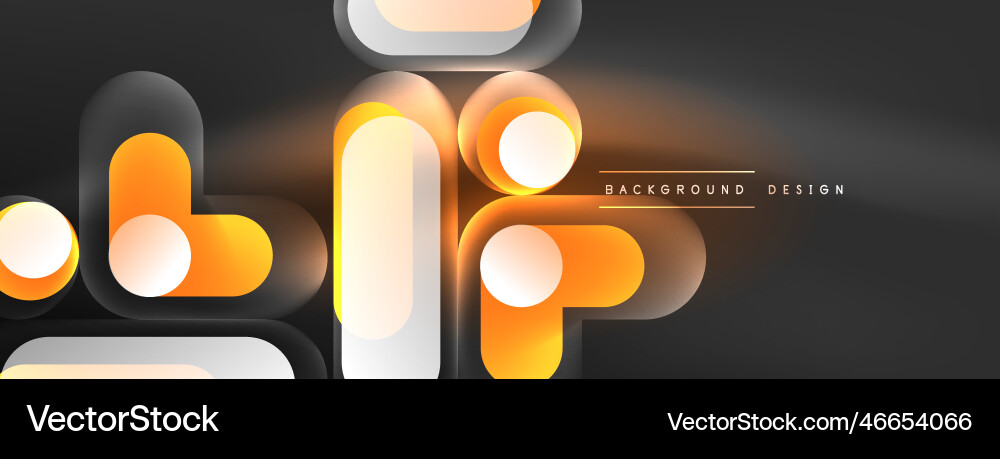 Glowing round shapes abstract background template Glowing round shapes abstract background template Vector Image