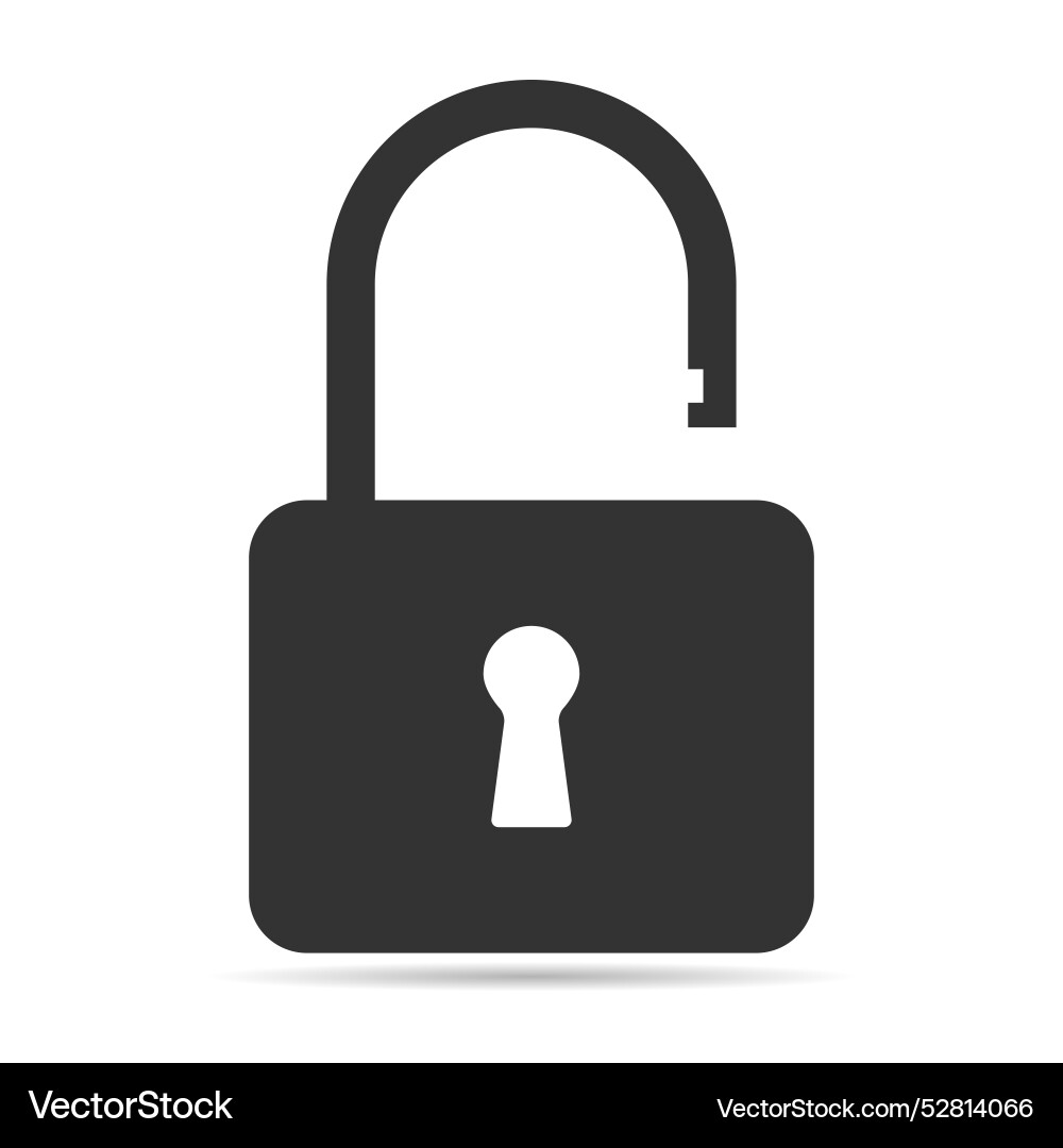 Lock classic design shadow icon keyhole web Lock classic design shadow icon keyhole web vector image