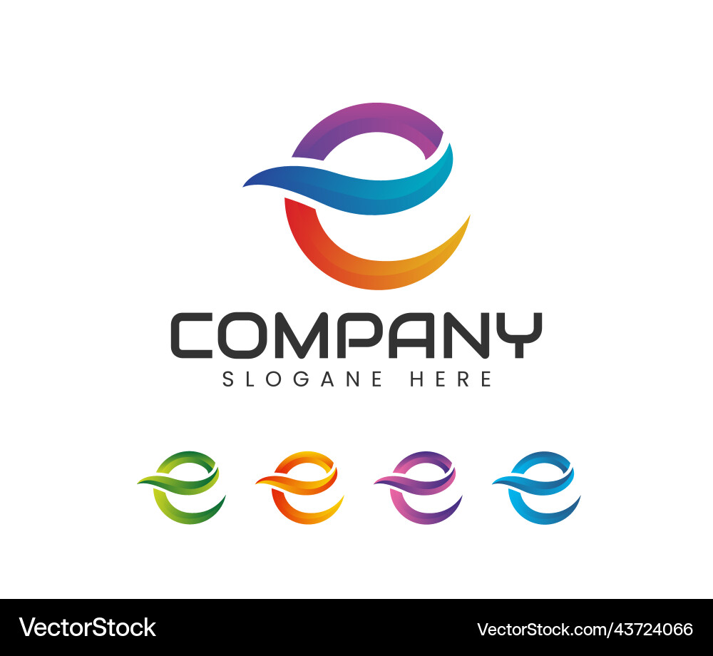 Moderne Buchstaben e Logo-Icon Design Vorlage Moderne Buchstaben e Logo-Icon Design Vorlage vektorbild