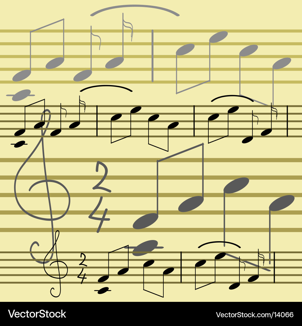 Music notes pattern vector image