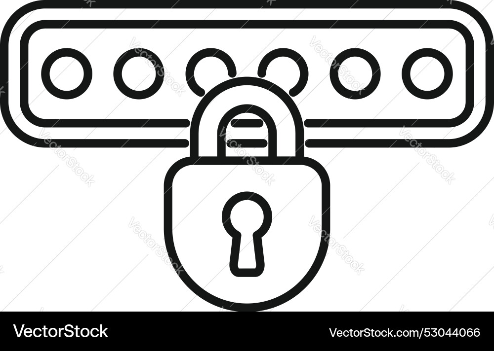 Padlock protecting password showing online Vector Image