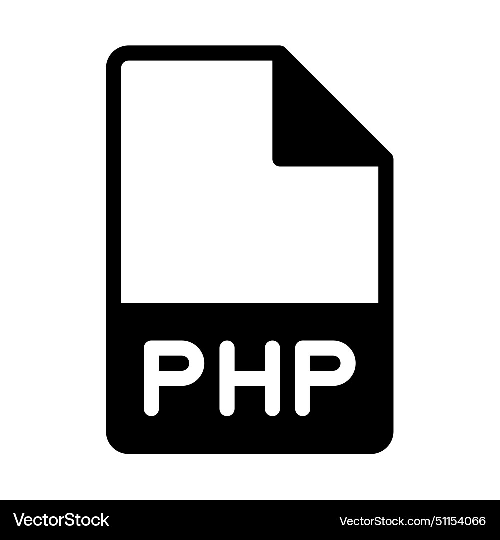 Php file type icon document files and folder Php file type icon document files and folder vector image