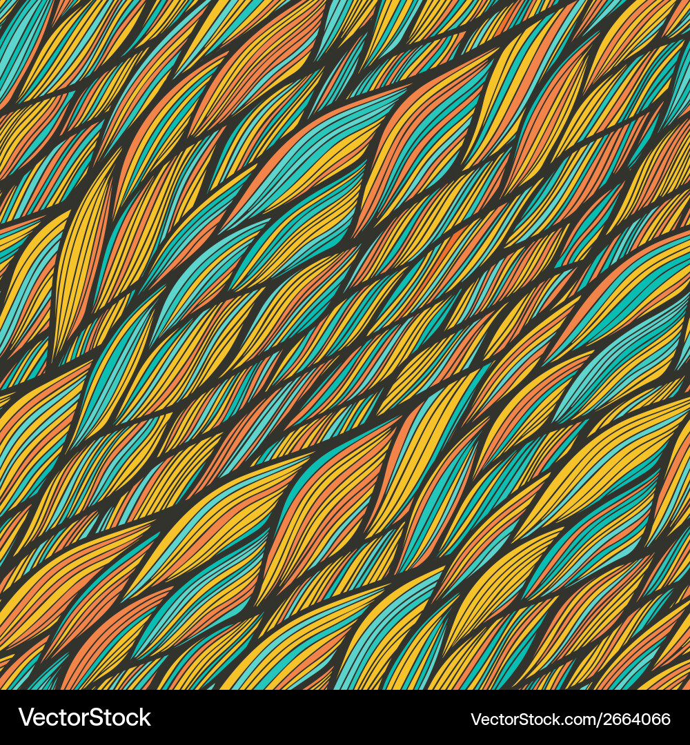Seamless pattern with abstract waves texture Vector Image
