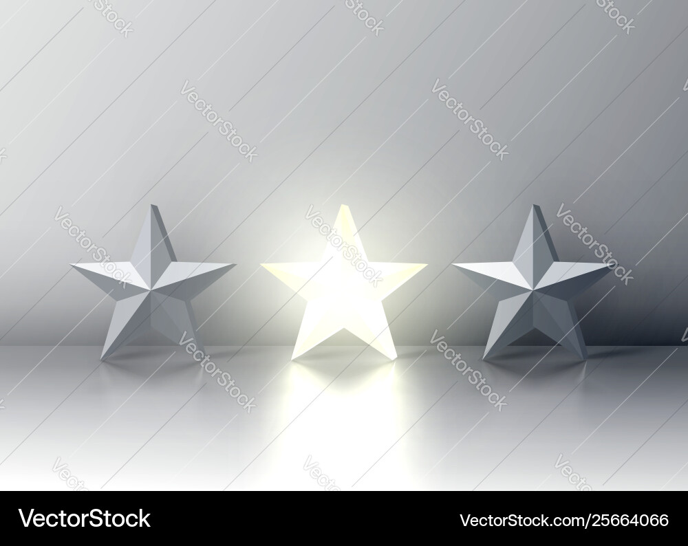 Stehen Sie aus der Menge leuchtenden Stern unter grau Stehen Sie aus der Menge leuchtenden Stern unter grau vektorbild