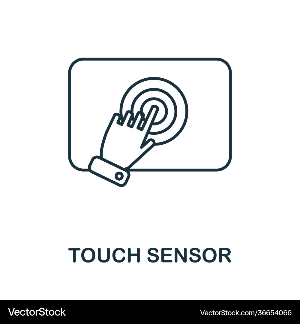 Touch sensor icon simple element from sensors vector image